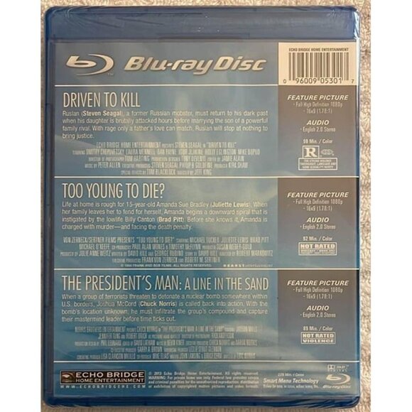 Driven to Kill / Too Young to Die? / The President's Man - New - Picture 2 of 3